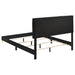 Kendall Upholstered Eastern King Panel Bed Black - Walo Furniture