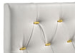 Kendall Upholstered Eastern King Panel Bed White - Walo Furniture