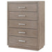 Kenora 5 - drawer Bedroom Chest Barley Brown - Walo Furniture