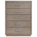 Kenora 5 - drawer Bedroom Chest Barley Brown - Walo Furniture