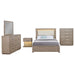 Kenora 5 - piece California King Bedroom Set Barley Brown - Walo Furniture