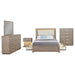 Kenora 5 - piece California King Bedroom Set Barley Brown - Walo Furniture