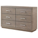 Kenora 6 - drawer Dresser Barley Brown - Walo Furniture