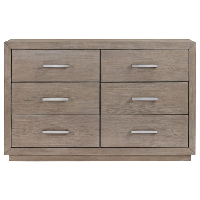 Kenora 6 - drawer Dresser Barley Brown - Walo Furniture