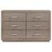 Kenora 6 - drawer Dresser Barley Brown - Walo Furniture