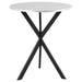 Kenzo Round 32 - inch Galvanized Steel Bistro Bar Table Silver - Walo Furniture