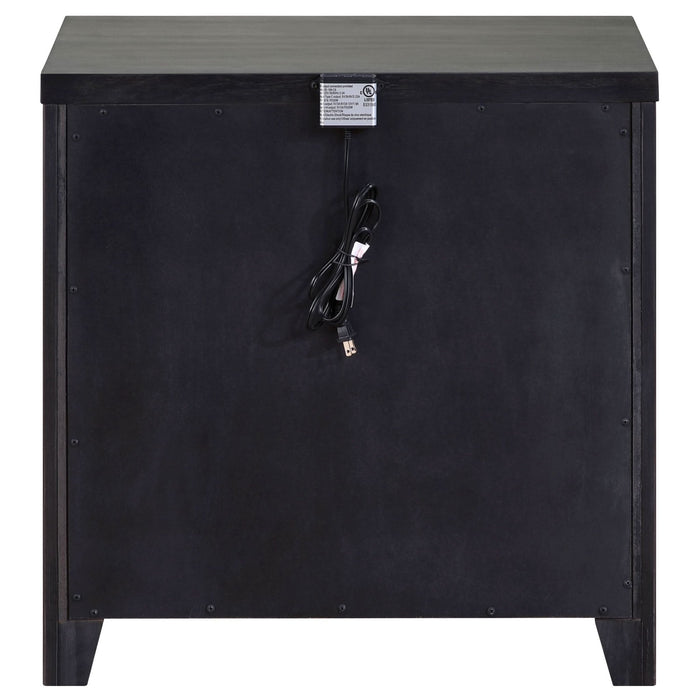 Kieran 2 - drawer Nightstand Grey - Walo Furniture