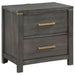 Kieran 2 - drawer Nightstand Grey - Walo Furniture