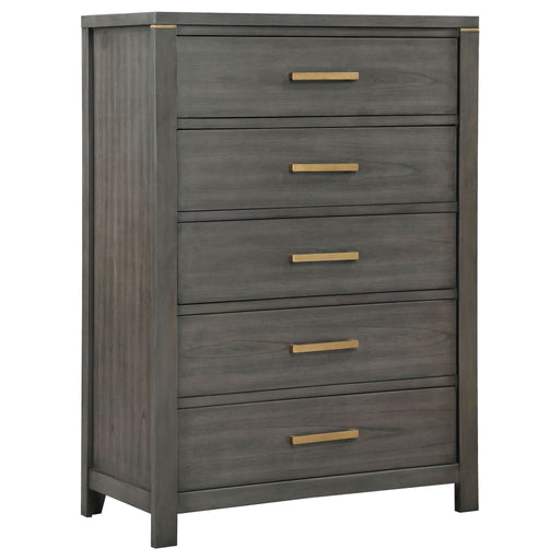 Kieran 5 - drawer Bedroom Chest Grey - Walo Furniture