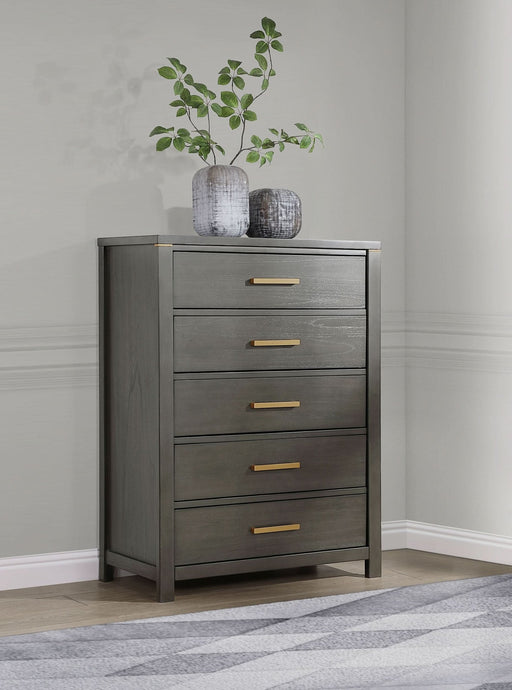 Kieran 5 - drawer Bedroom Chest Grey - Walo Furniture