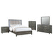 Kieran 5 - piece California King Bedroom Set Grey - Walo Furniture