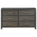 Kieran 6 - drawer Dresser Grey - Walo Furniture