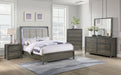 Kieran 6 - drawer Dresser with Mirror Grey - Walo Furniture