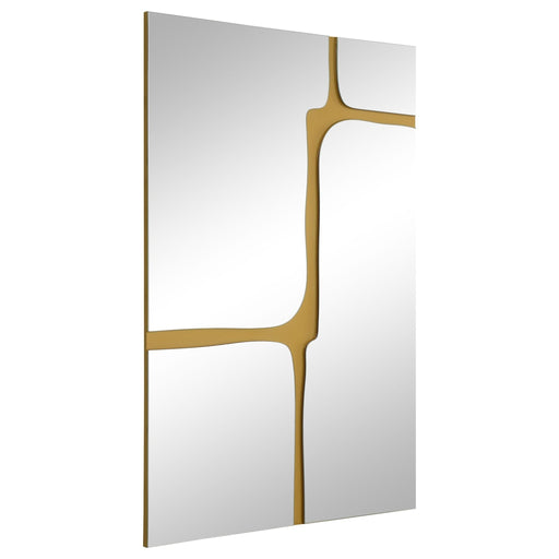 Kimberly 32 x 47 Inch Kintsugi Style Wall Mirror Gold - Walo Furniture