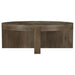 Kinkaid Round Solid Mango Wood Coffee Table Brown - Walo Furniture