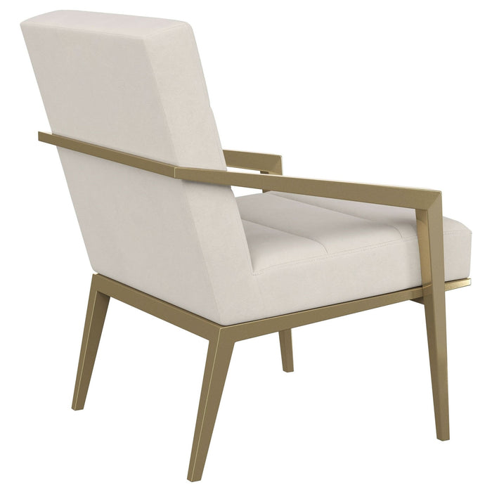 Kirra Upholstered Metal Arm Accent Chair Cream - Walo Furniture