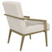 Kirra Upholstered Metal Arm Accent Chair Cream - Walo Furniture