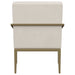 Kirra Upholstered Metal Arm Accent Chair Cream - Walo Furniture