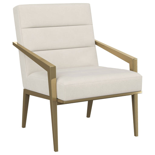 Kirra Upholstered Metal Arm Accent Chair Cream - Walo Furniture