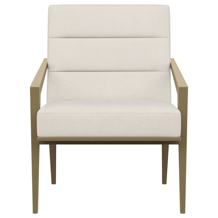 Kirra Upholstered Metal Arm Accent Chair Cream - Walo Furniture