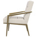 Kirra Upholstered Metal Arm Accent Chair Cream - Walo Furniture