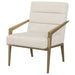 Kirra Upholstered Metal Arm Accent Chair Cream - Walo Furniture