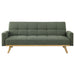 Kourtney Upholstered Tufted Convertible Sofa Bed Sage Green - Walo Furniture