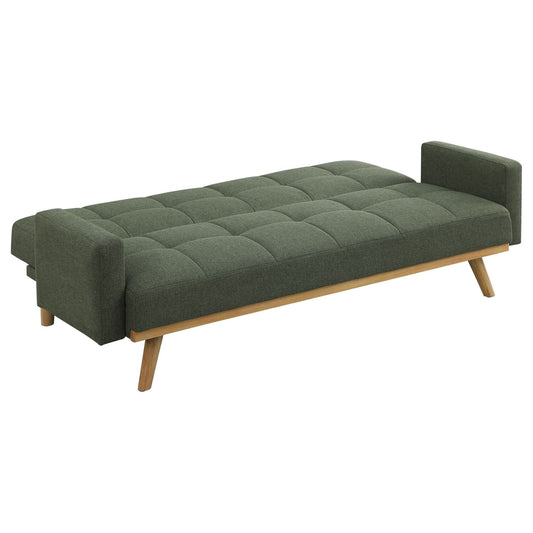 Kourtney Upholstered Tufted Convertible Sofa Bed Sage Green - Walo Furniture