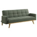 Kourtney Upholstered Tufted Convertible Sofa Bed Sage Green - Walo Furniture