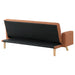 Kourtney Upholstered Tufted Convertible Sofa Bed Terracotta - Walo Furniture