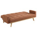 Kourtney Upholstered Tufted Convertible Sofa Bed Terracotta - Walo Furniture