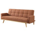 Kourtney Upholstered Tufted Convertible Sofa Bed Terracotta - Walo Furniture