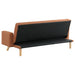 Kourtney Upholstered Tufted Convertible Sofa Bed Terracotta - Walo Furniture