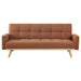 Kourtney Upholstered Tufted Convertible Sofa Bed Terracotta - Walo Furniture