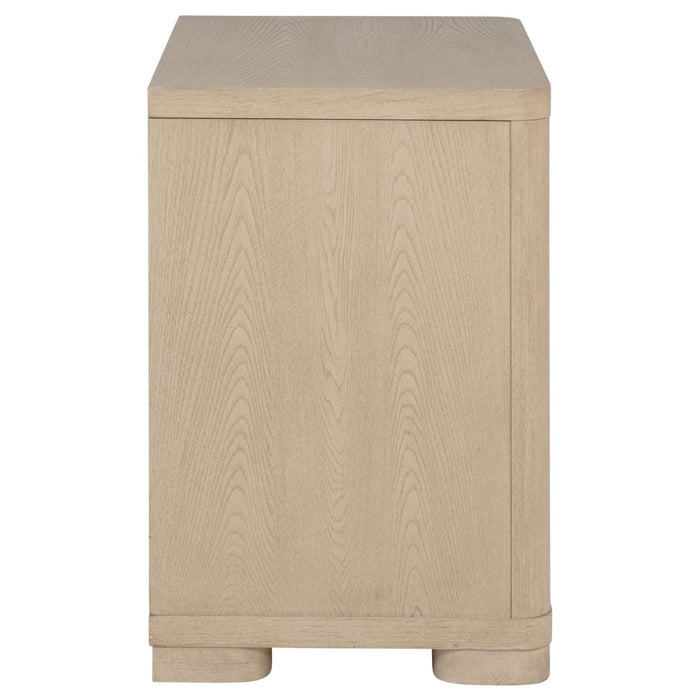 Ladera 2 - drawer Nightstand Bedside Table Light Elm - Walo Furniture