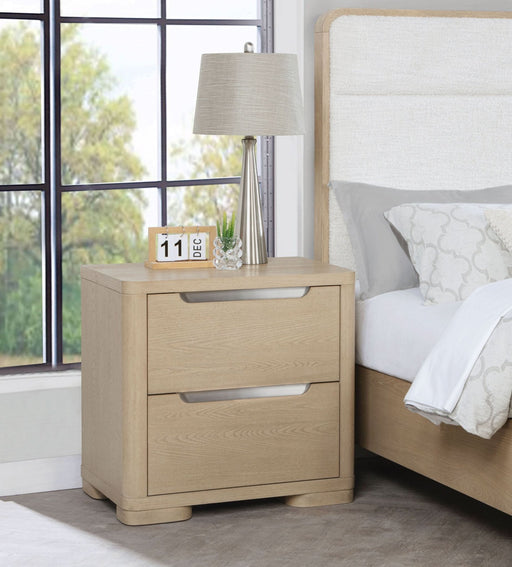 Ladera 2 - drawer Nightstand Bedside Table Light Elm - Walo Furniture