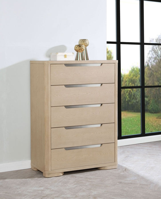 Ladera 5 - drawer Bedroom Chest of Drawers Light Elm - Walo Furniture