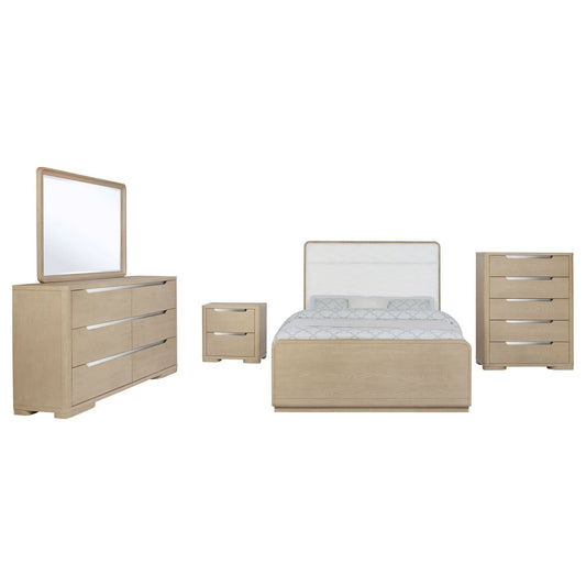 Ladera 5 - piece Queen Bedroom Set Light Elm - Walo Furniture