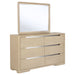 Ladera 6 - drawer Bedroom Dresser and Mirror Light Elm - Walo Furniture