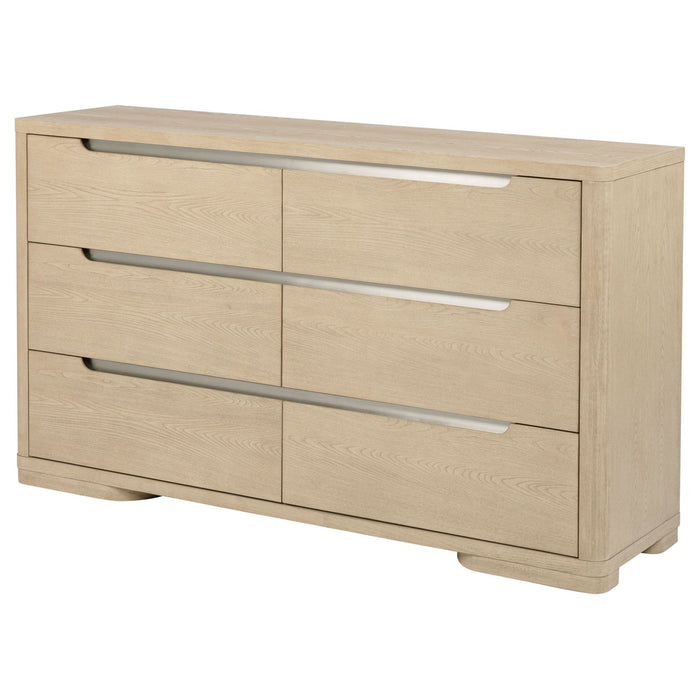 Ladera 6 - drawer Bedroom Dresser Light Elm - Walo Furniture