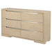 Ladera 6 - drawer Bedroom Dresser Light Elm - Walo Furniture