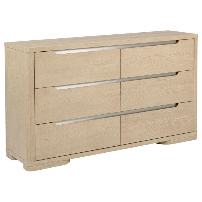 Ladera 6 - drawer Bedroom Dresser Light Elm - Walo Furniture