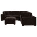 Lakeview 5 - piece Upholstered Modular Sectional Chocolate - Walo Furniture