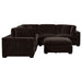 Lakeview 5 - piece Upholstered Modular Sectional Chocolate - Walo Furniture