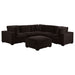 Lakeview 6 - piece Upholstered Modular Sectional Chocolate - Walo Furniture