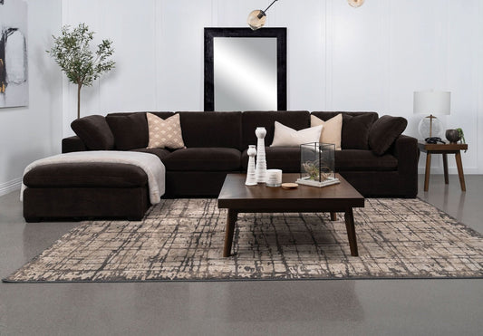 Lakeview 6 - piece Upholstered Modular Sectional Chocolate - Walo Furniture