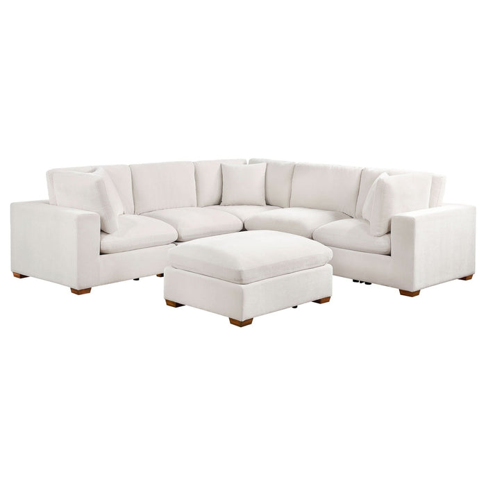 Lakeview 6 - piece Upholstered Modular Sectional Sofa Ivory - Walo Furniture