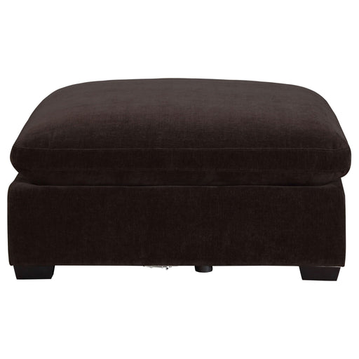 Lakeview Rectangular Upholstered Ottoman Dark Chocolate - Walo Furniture