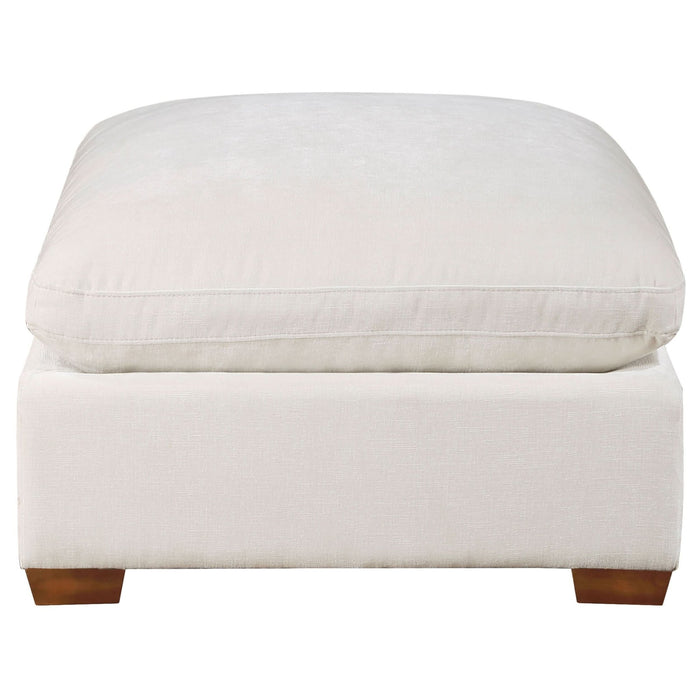 Lakeview Rectangular Upholstered Ottoman Ivory - Walo Furniture