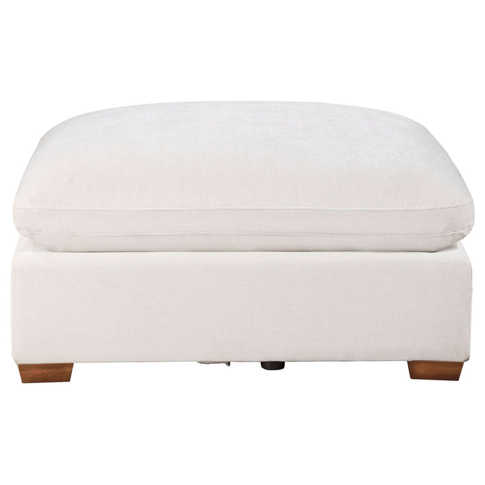 Lakeview Rectangular Upholstered Ottoman Ivory - Walo Furniture